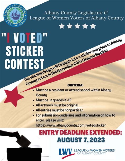 Albany County announces 'I Voted' sticker design contest winner